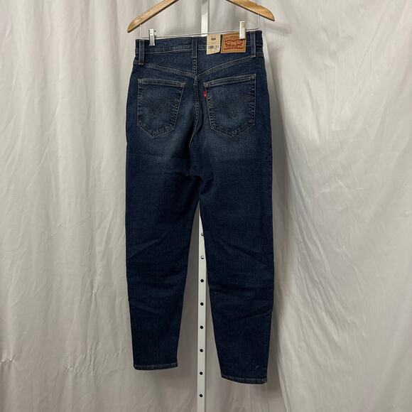 Levis Jeans Womens 29 x 29 Mom High Waisted Rise Blue Stretch Tapered New - Picture 10 of 10